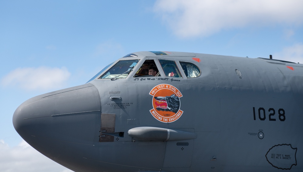 Bomber visits base
