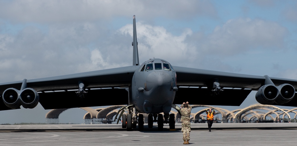 Bomber visits base