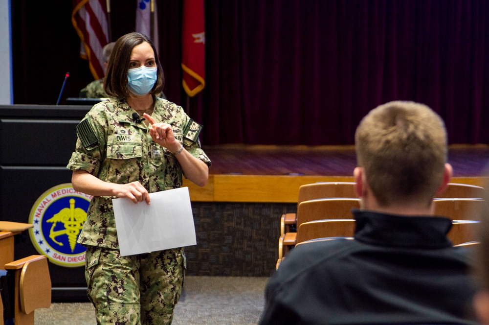 NMRTC San Diego's Commanding Officer Holds All-Hands