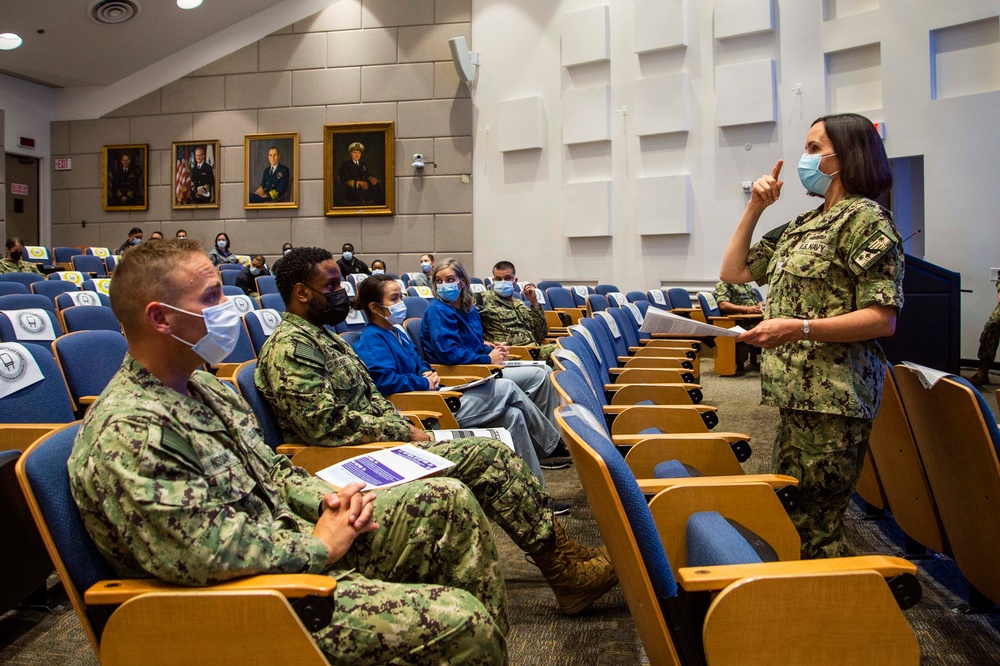 NMRTC San Diego's Commanding Officer Holds All-Hands