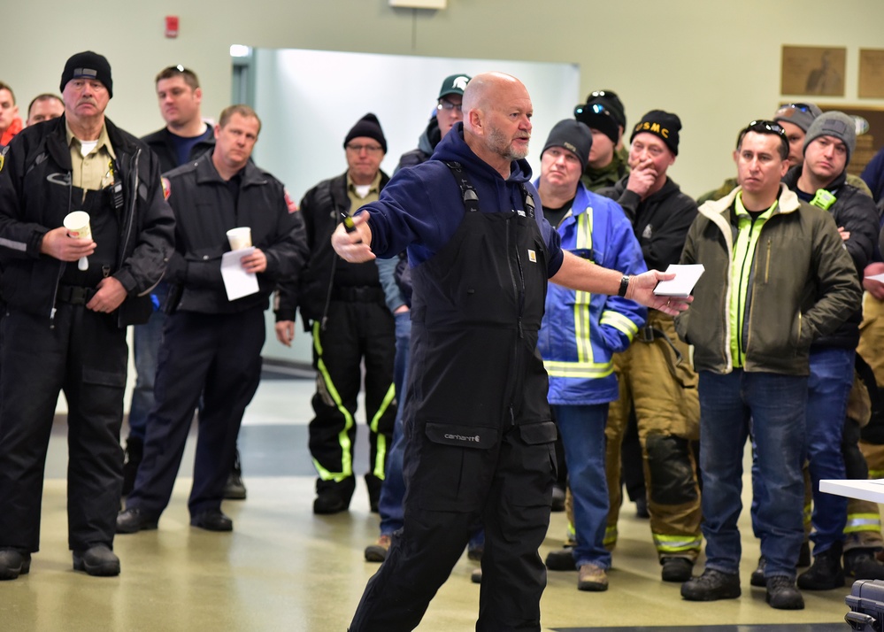 Coast Guard conducts full-scale mass ice rescue drill on Little Traverse Bay