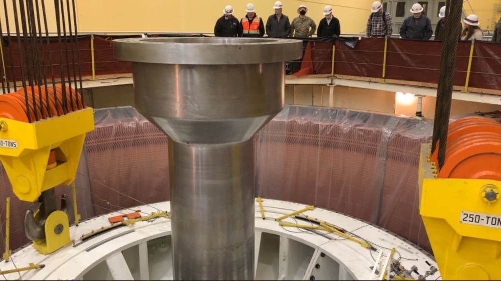 Corps assembles and begins installing 2nd Advanced Technology Turbine at Ice Harbor Dam