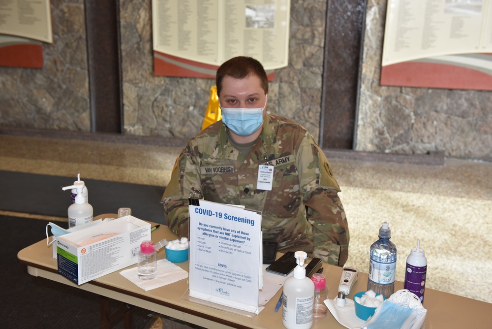 Oregon National Guardsmen supports local hospitals