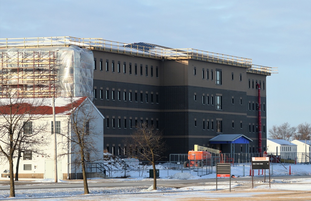 Early March update shows fiscal year 2020-funded barracks project remains on schedule at Fort McCoy