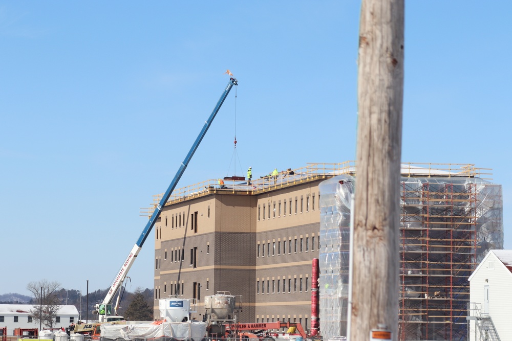 Early March update shows fiscal year 2020-funded barracks project remains on schedule at Fort McCoy