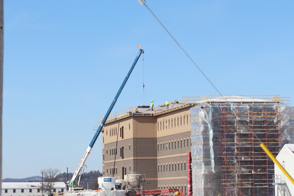 Early March update shows fiscal year 2020-funded barracks project remains on schedule at Fort McCoy
