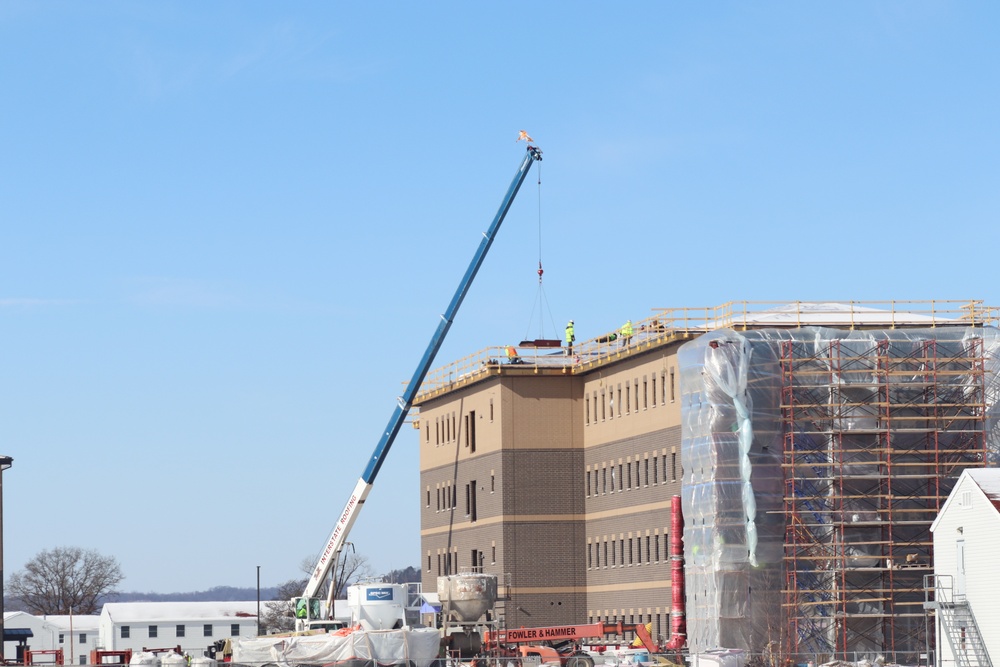 Early March update shows fiscal year 2020-funded barracks project remains on schedule at Fort McCoy