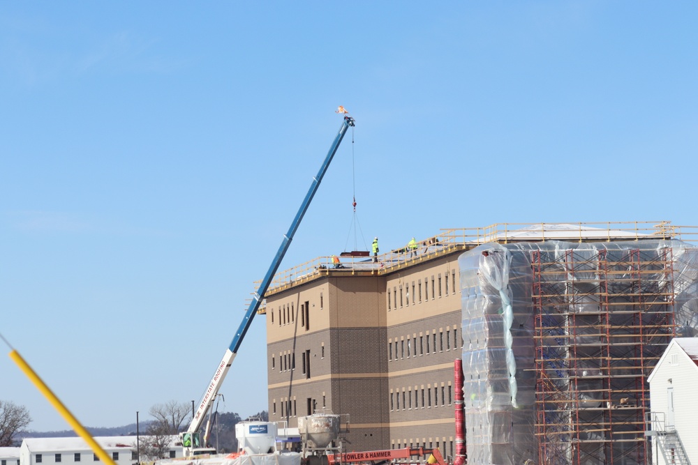 Early March update shows fiscal year 2020-funded barracks project remains on schedule at Fort McCoy