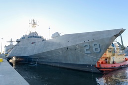 USS Savannah (LCS 28) Arrives in Its Homeport San Diego for the First Time