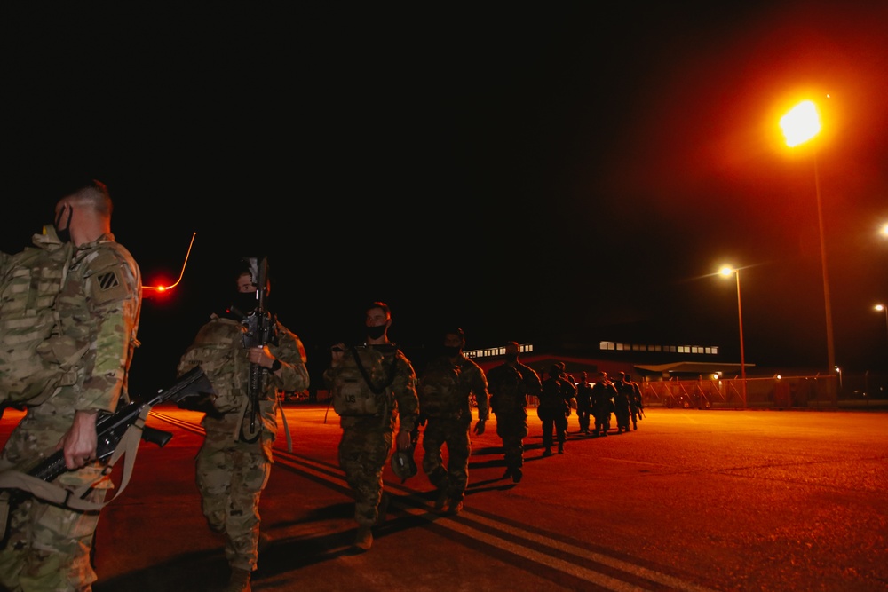 The 3rd Infantry Division's 1st Brigade deploys to Europe