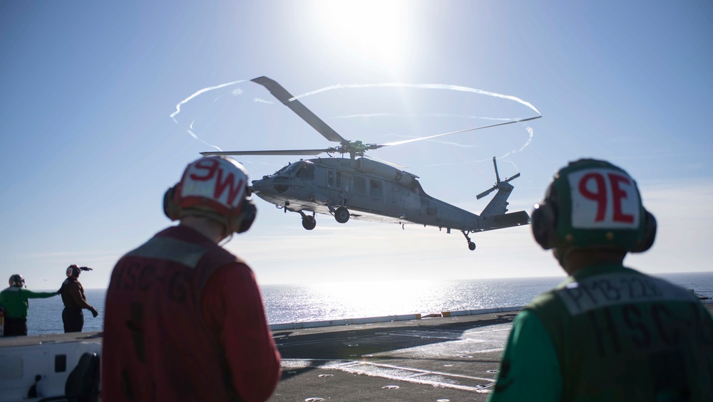 MH-60S Sea Hawk Takes Off Of The Flight Deck