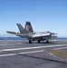 An F/A-18E Super Hornet Lands On The Flight Deck