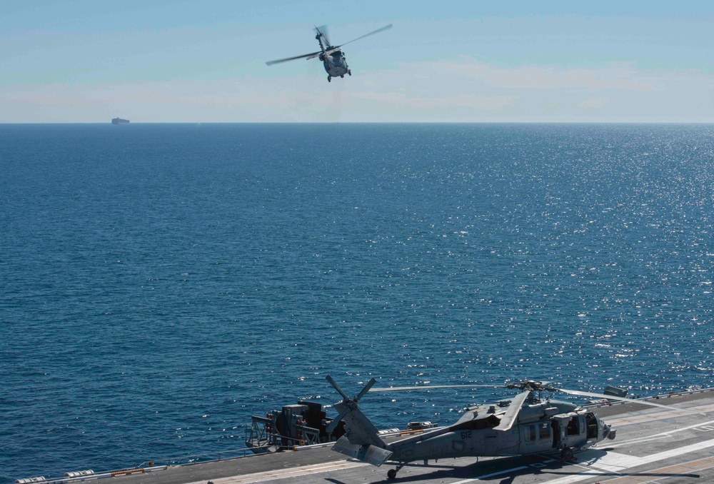 MH-60S Take Off Of The Flight Deck