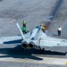 F/A 18E Super Hornet Prepares To Launch Off Flight Deck