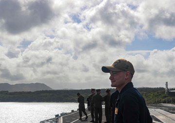 Abraham Lincoln arrives in Guam