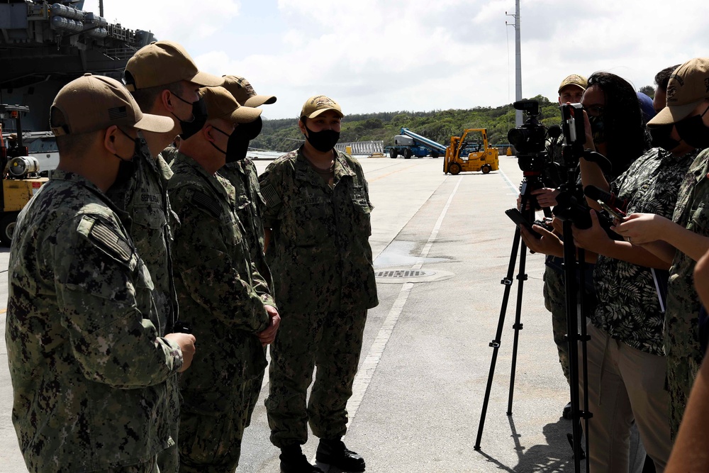 Abraham Lincoln arrives in Guam