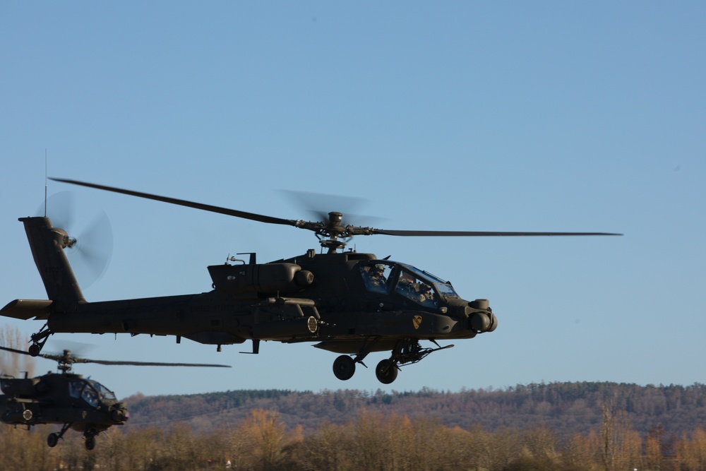 1st Air Calvary Division Apaches en route to Poland