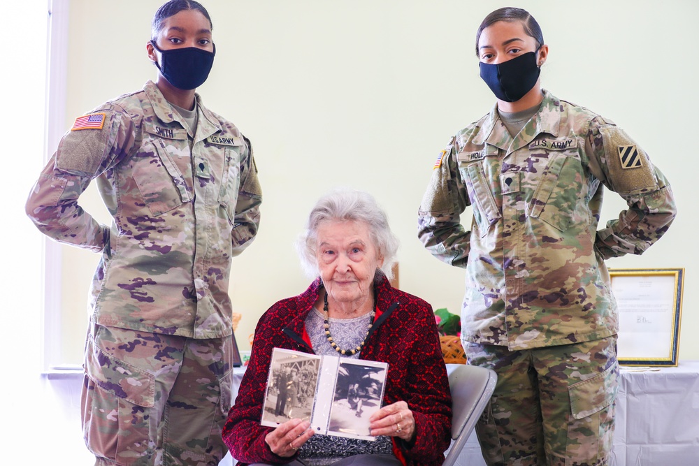 3rd ID Soldiers Celebrate Women's Army Auxiliary Corps Veteran's 101st Birthday