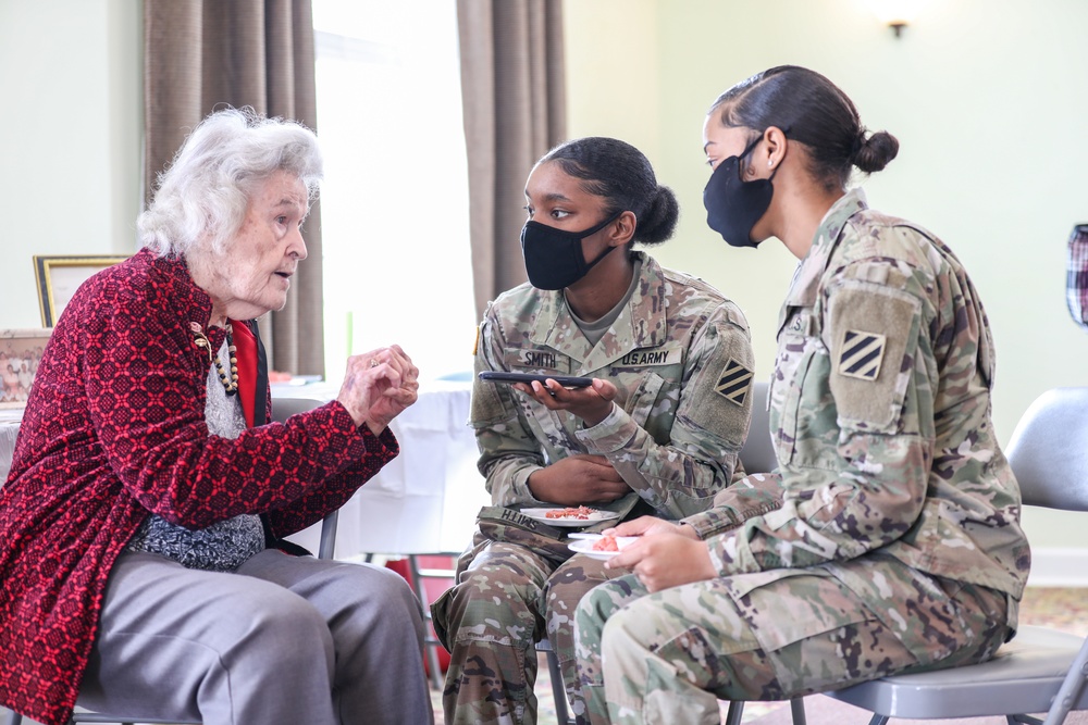3rd ID Soldiers Celebrate Women's Army Auxiliary Corps Veteran's 101st Birthday
