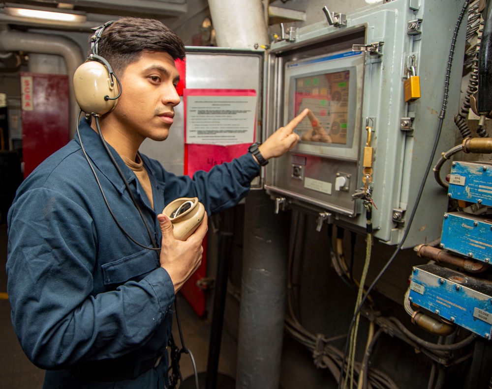 The Harry S. Truman Carrier Strike Group is on a scheduled deployment in the U.S. Sixth Fleet area of operations in support of naval operations to maintain maritime stability and security.