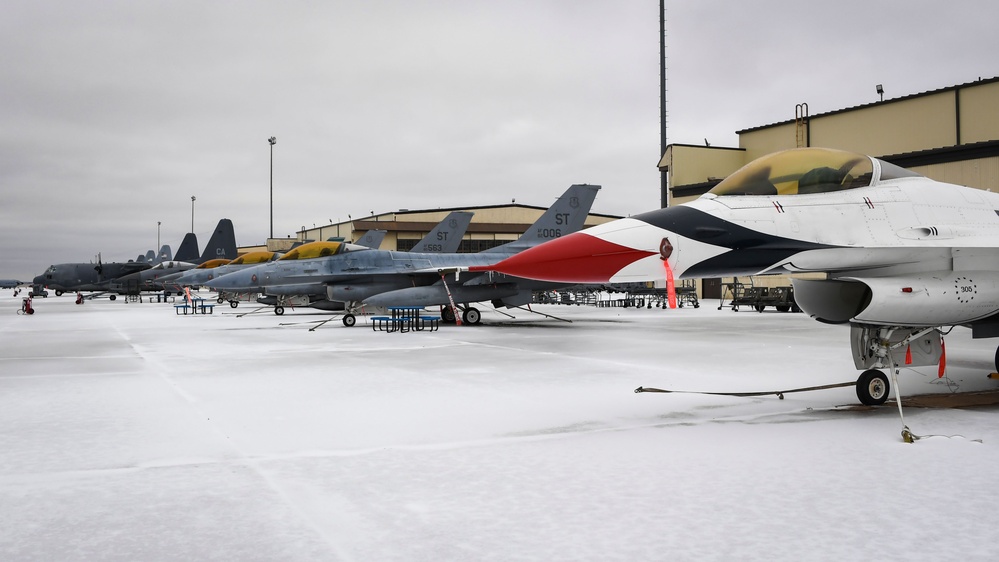 Winter weather pauses technical, pilot training ... again
