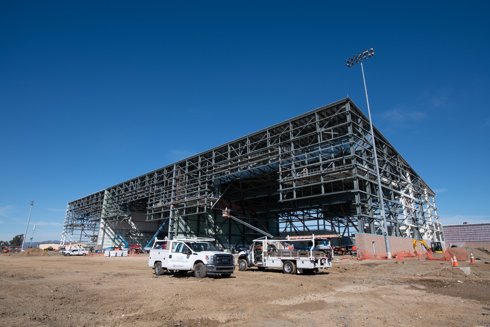 KC-46 hangar construction site at Travis AFB