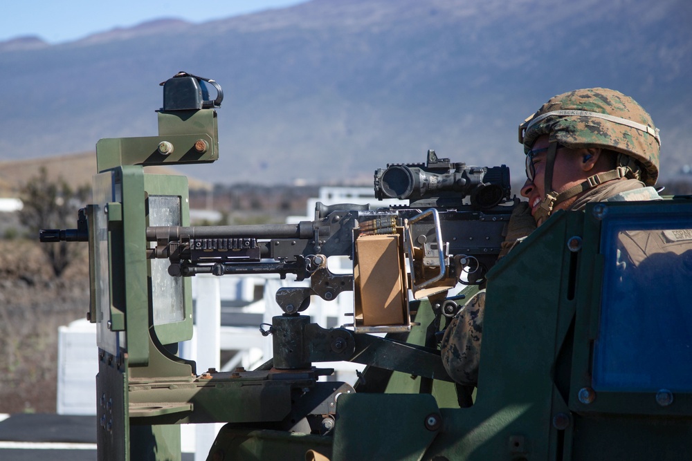 U.S. Marines with 1/12 conduct an M240B machine gun range during Spartan Fury 22.1