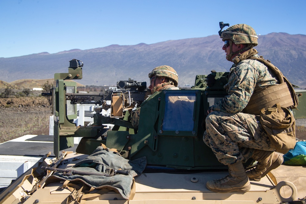 U.S. Marines with 1/12 conduct an M240B machine gun range during Spartan Fury 22.1