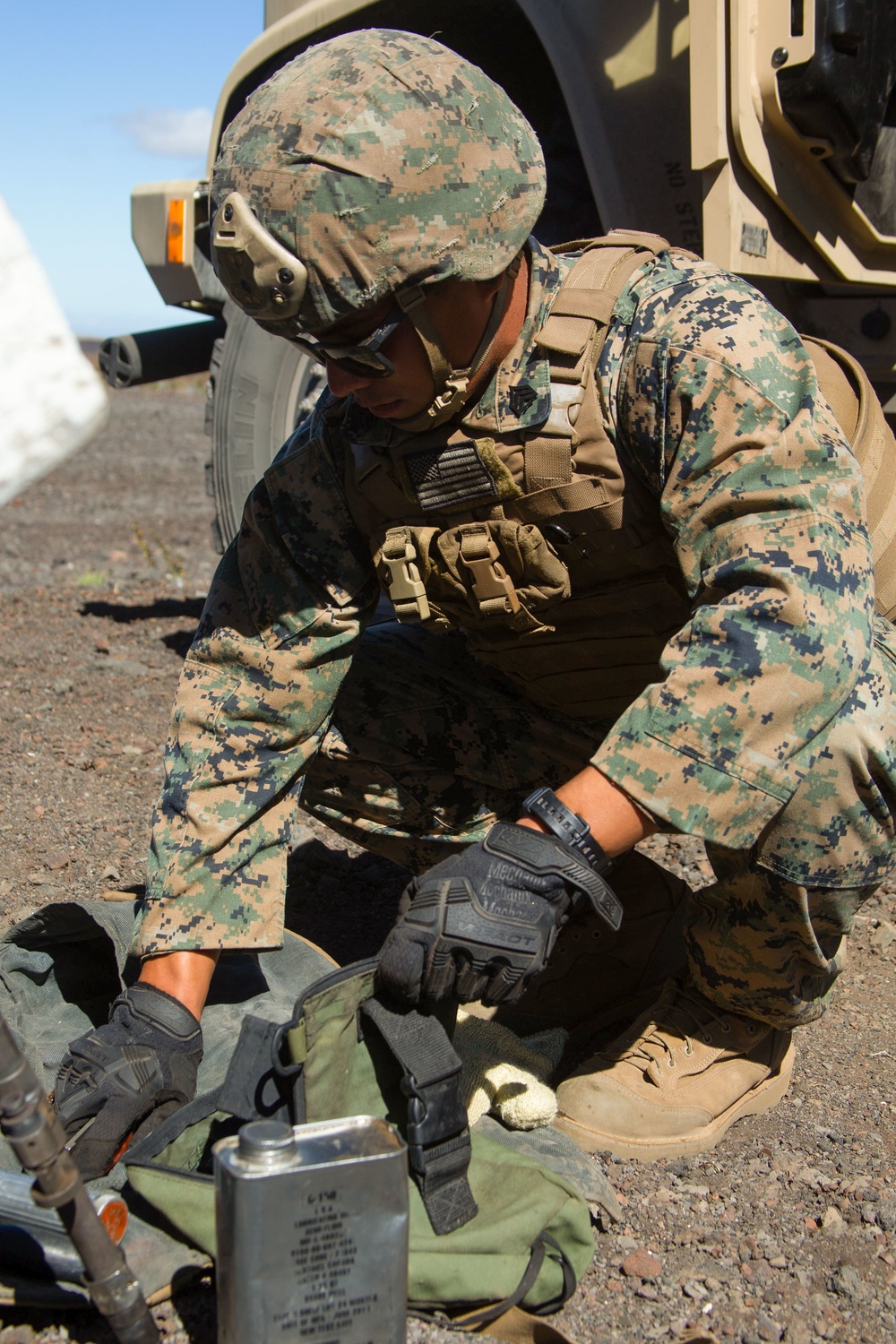 U.S. Marines with 1/12 conduct an M240B machine gun range during Spartan Fury 22.1