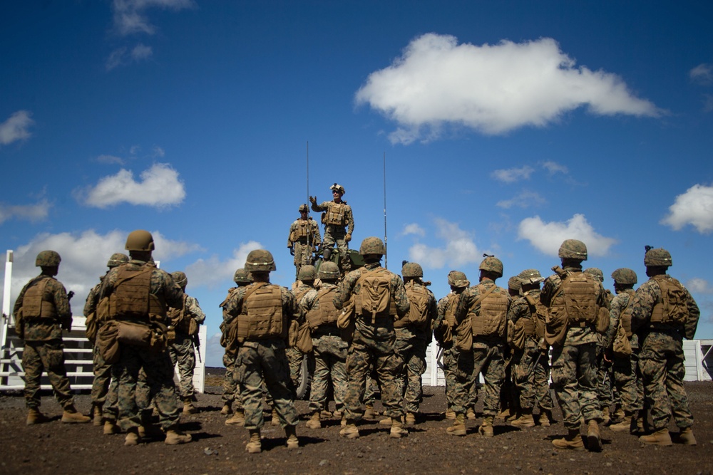 U.S. Marines with 1/12 conduct an M240B machine gun range during Spartan Fury 22.1