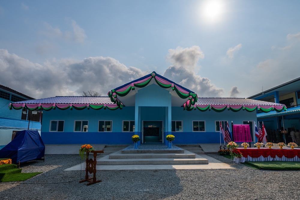 U.S., Thai and Singaporean armed forces build new school classroom during exercise Cobra Gold 2022