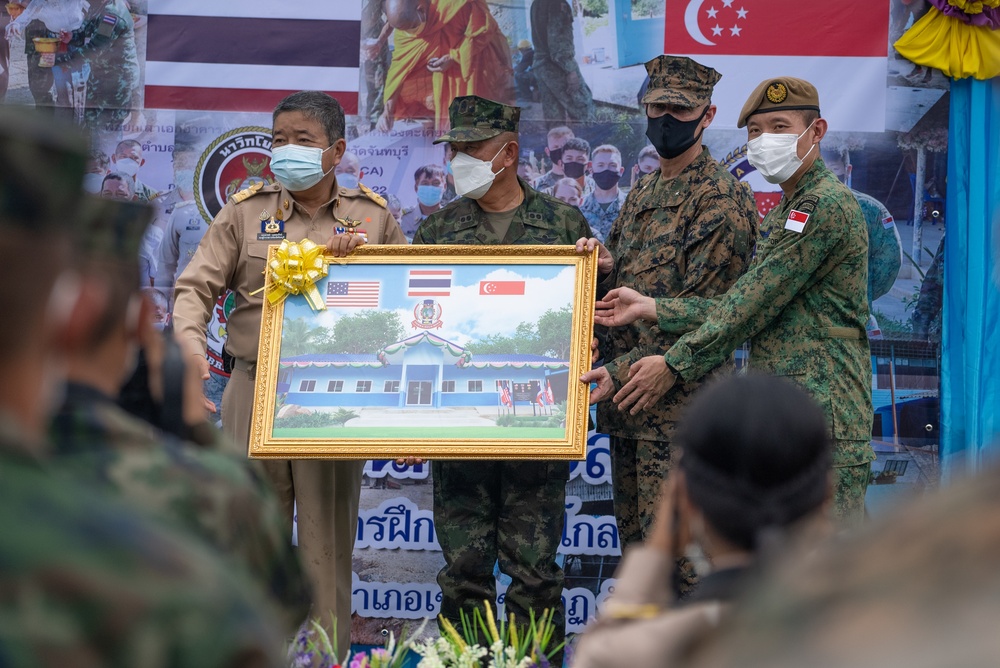 U.S., Thai and Singaporean armed forces build new school classroom during exercise Cobra Gold 2022