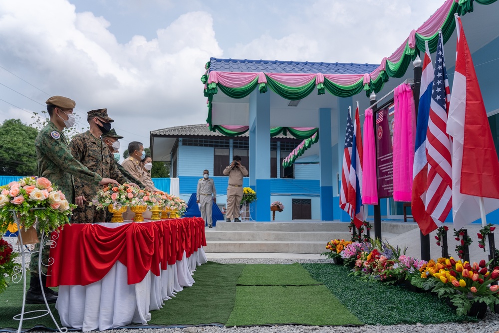 U.S., Thai and Singaporean armed forces build new school classroom during exercise Cobra Gold 2022