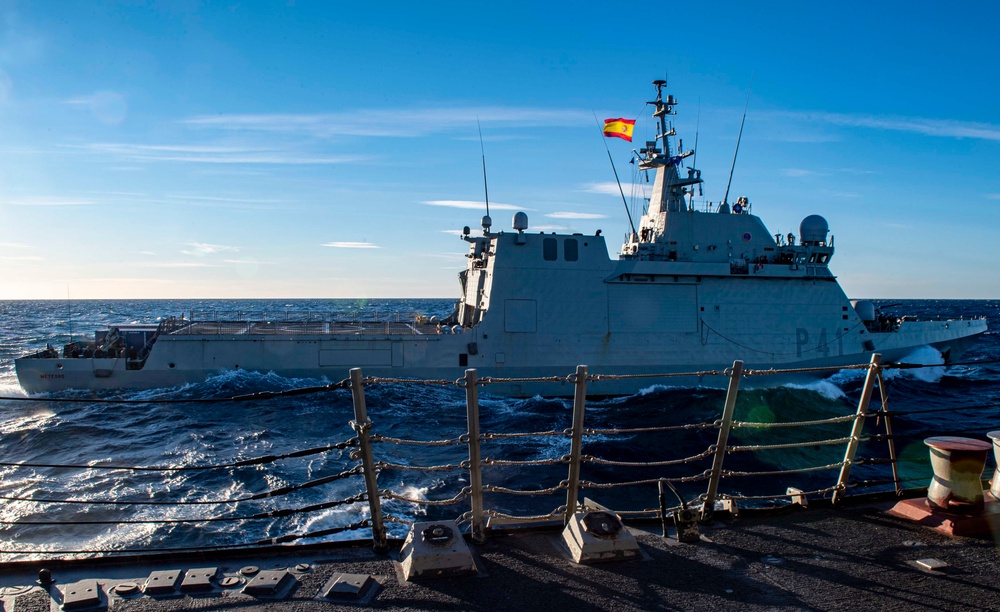 Bainbridge is on a scheduled deployment in the U.S. Sixth Fleet area of operations in support of naval operations to maintain maritime stability and security.