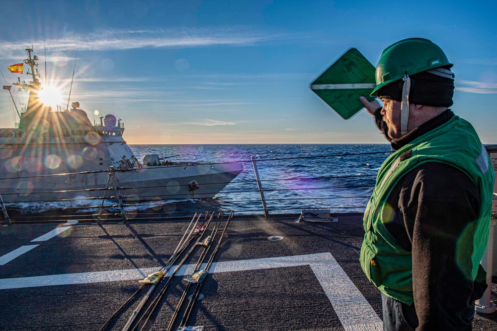 Bainbridge is on a scheduled deployment in the U.S. Sixth Fleet area of operations in support of naval operations to maintain maritime stability and security.