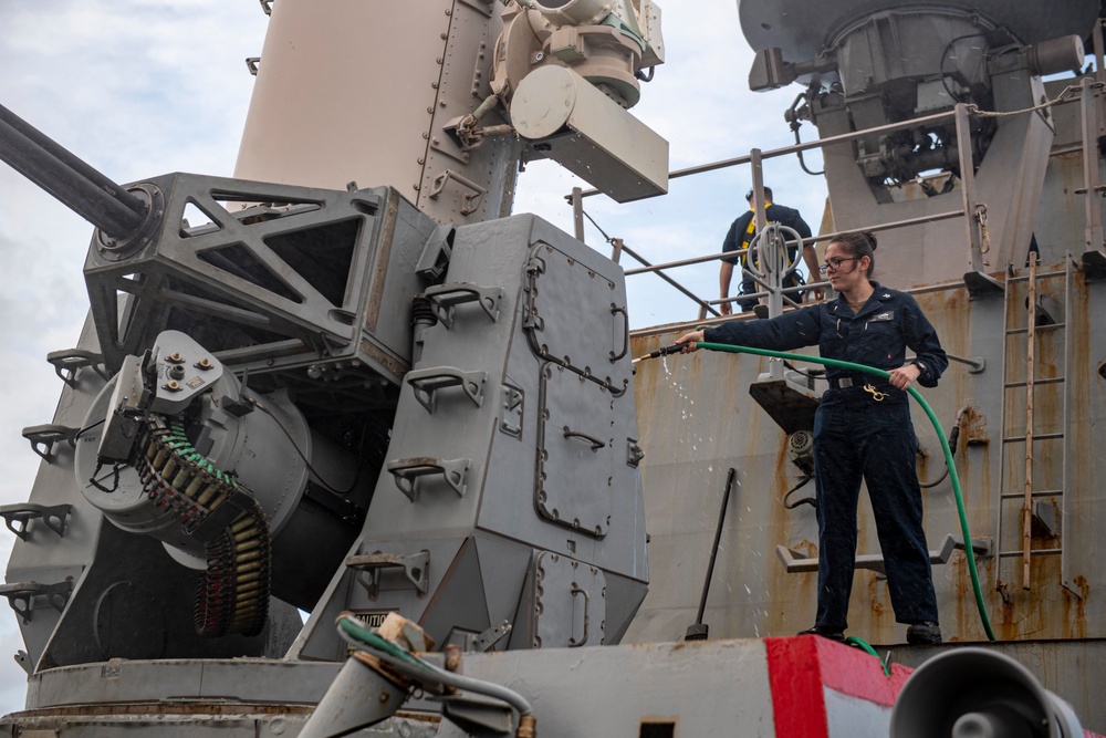 Bainbridge is on a scheduled deployment in the U.S. Sixth Fleet area of operations in support of naval operations to maintain maritime stability and security.