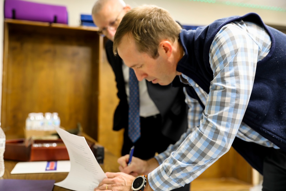 Beardstown Armory Key Transfer Ceremony