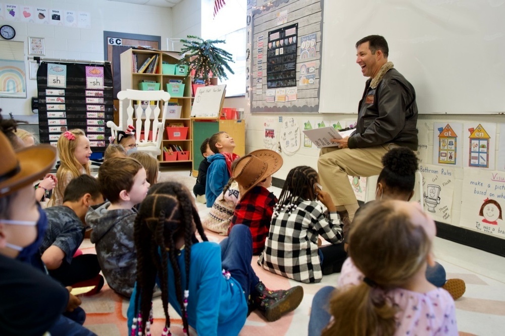 Naval Support Activity Hampton Roads Leadership Reads to Students During Read Across America Day