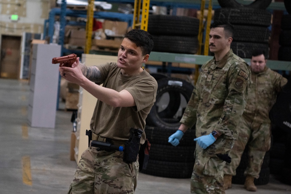 JBER defenders conduct OC spray training