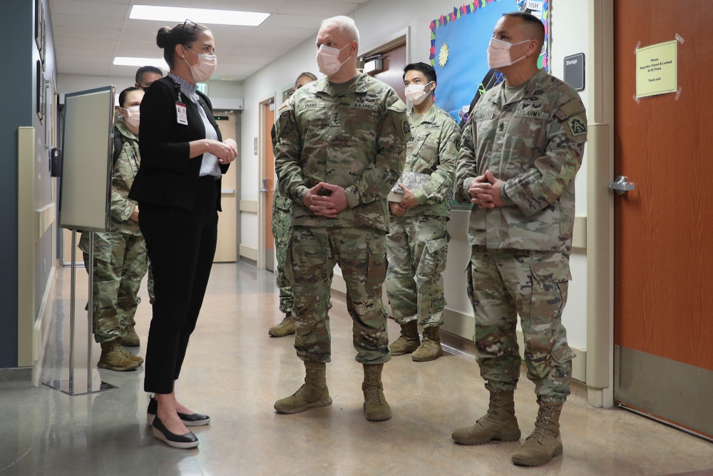 Touring the University of Utah Hospital with Lt. Gen. John R. Evans