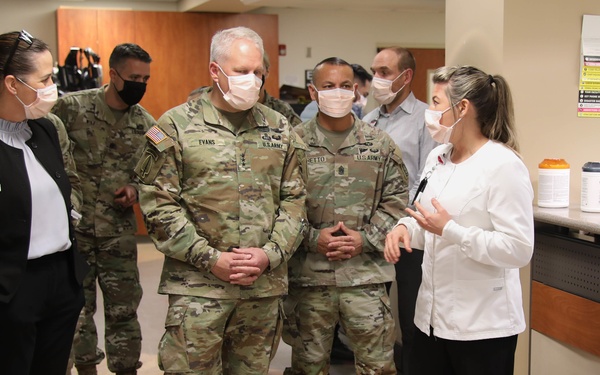 Touring the University of Utah Hospital with Lt. Gen. John R. Evans