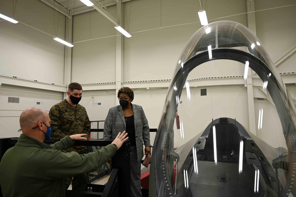 Lisa P. Smith visits the 33rd FW