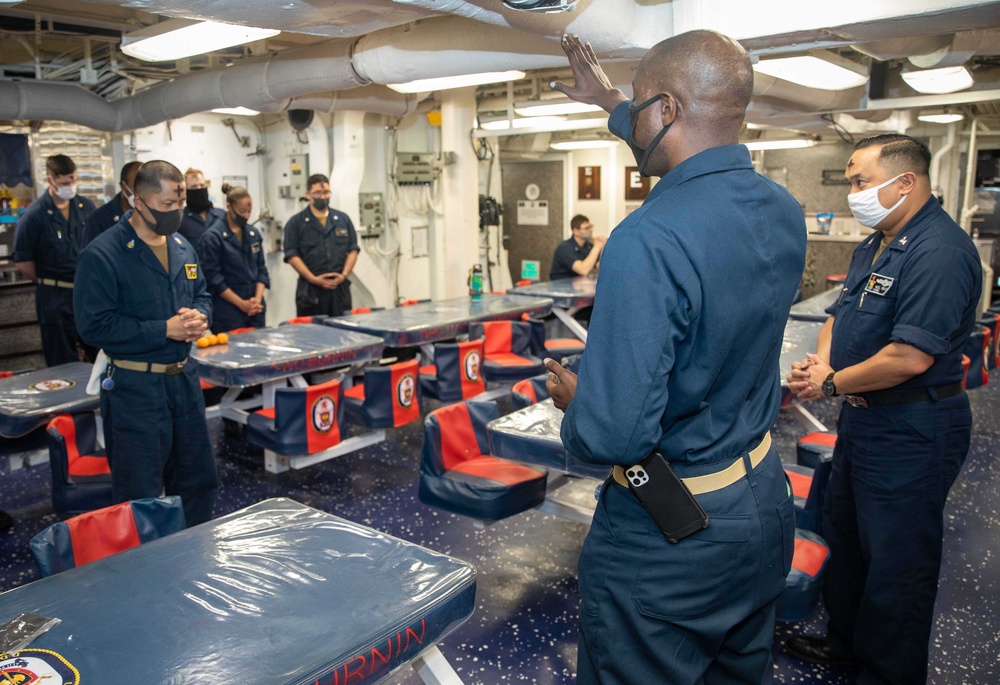 USS Milius (DDG 69) Chaplain Facilitates Ash Wednesday Service