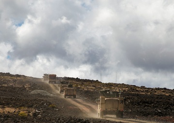 U.S. Marines with 1/12 conduct an M240B machine gun mounted JLTV convoy during Spartan Fury 22.1