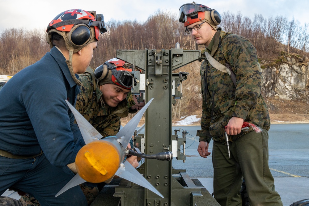 U.S. Marine Corps Harriers arrive in Norway