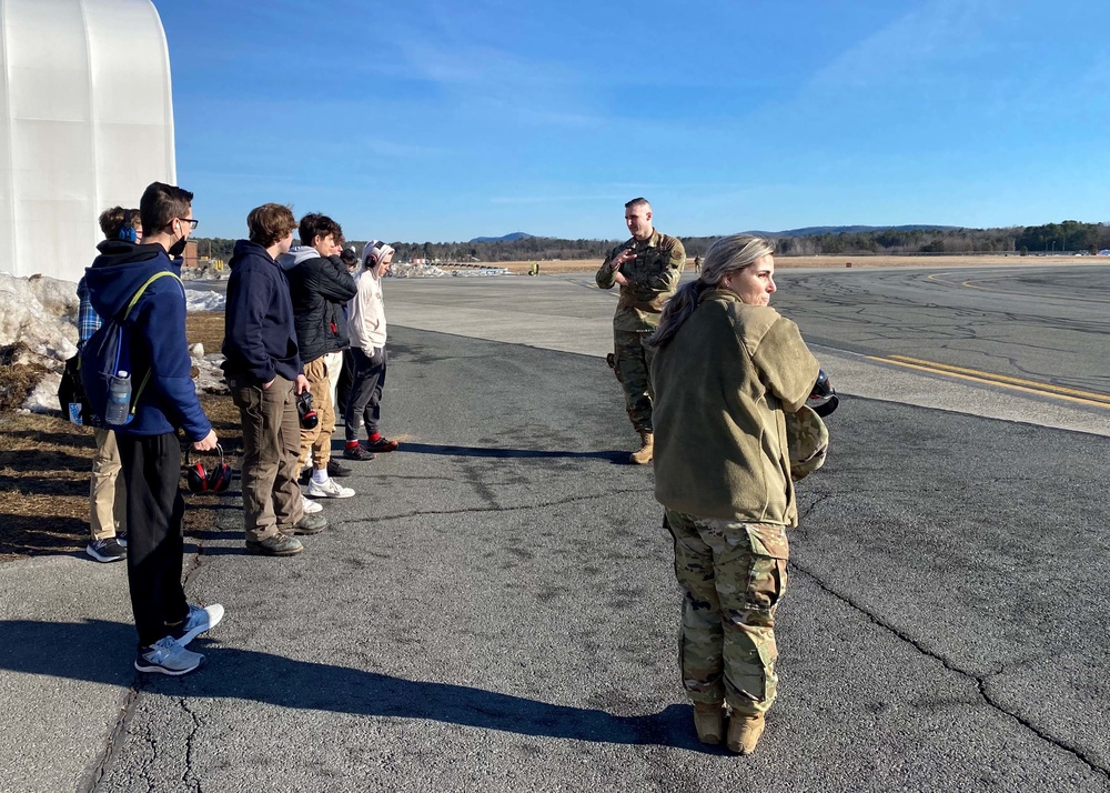 104th Fighter Wing Hosts Students from Granby Memorial High School