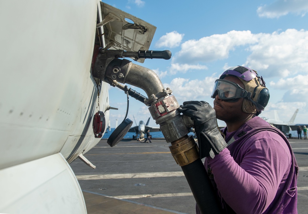 The Harry S. Truman Carrier Strike Group is on a scheduled deployment in the U.S. Sixth Fleet area of operations in support of naval operations to maintain maritime stability and security.