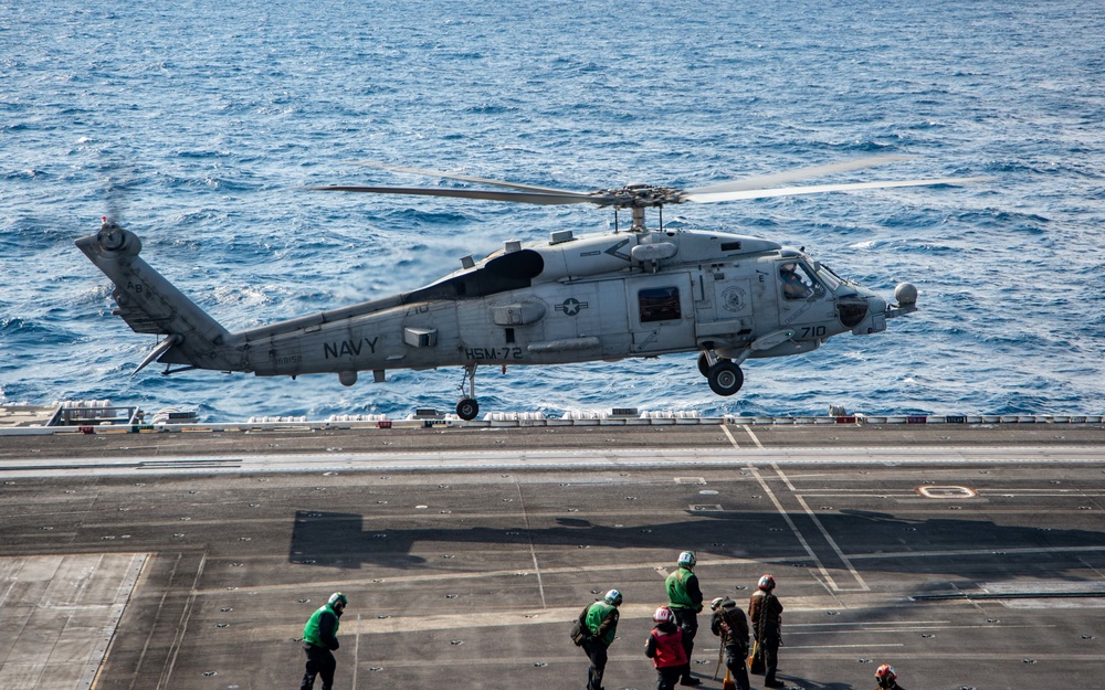 The Harry S. Truman Carrier Strike Group is on a scheduled deployment in the U.S. Sixth Fleet area of operations in support of naval operations to maintain maritime stability and security.