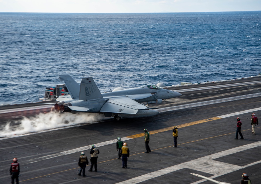 The Harry S. Truman Carrier Strike Group is on a scheduled deployment in the U.S. Sixth Fleet area of operations in support of naval operations to maintain maritime stability and security.