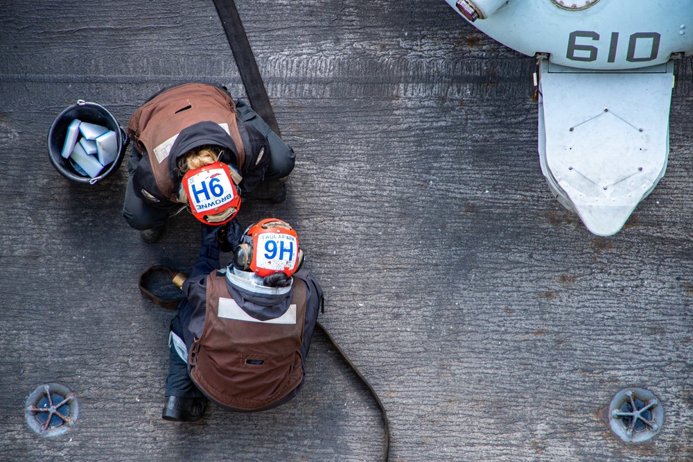 The Harry S. Truman Carrier Strike Group is on a scheduled deployment in the U.S. Sixth Fleet area of operations in support of naval operations to maintain maritime stability and security.